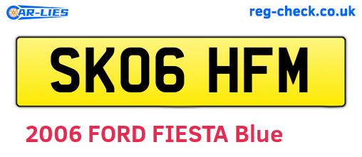 SK06HFM are the vehicle registration plates.