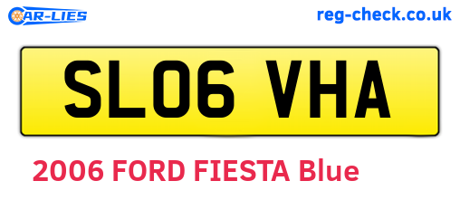 SL06VHA are the vehicle registration plates.