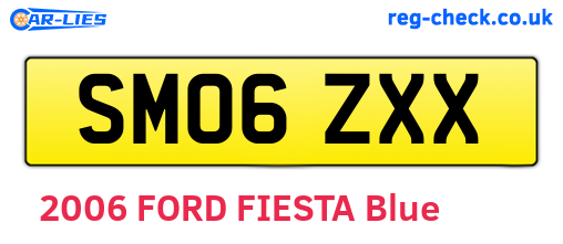 SM06ZXX are the vehicle registration plates.
