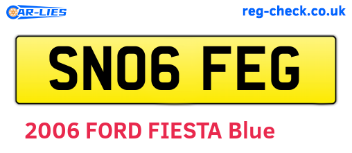 SN06FEG are the vehicle registration plates.