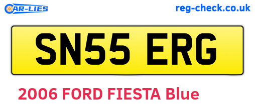 SN55ERG are the vehicle registration plates.