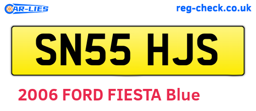 SN55HJS are the vehicle registration plates.