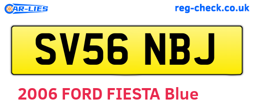 SV56NBJ are the vehicle registration plates.