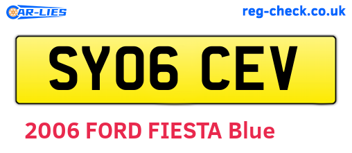 SY06CEV are the vehicle registration plates.
