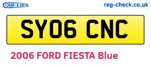 SY06CNC are the vehicle registration plates.