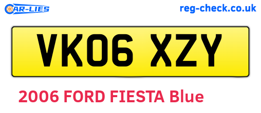 VK06XZY are the vehicle registration plates.