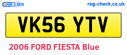 VK56YTV are the vehicle registration plates.