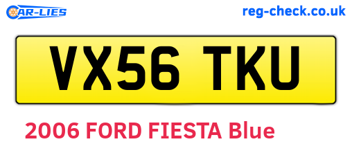 VX56TKU are the vehicle registration plates.