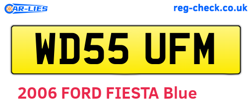 WD55UFM are the vehicle registration plates.