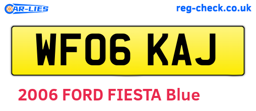 WF06KAJ are the vehicle registration plates.