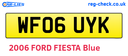 WF06UYK are the vehicle registration plates.
