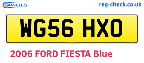 WG56HXO are the vehicle registration plates.