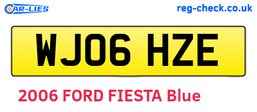 WJ06HZE are the vehicle registration plates.
