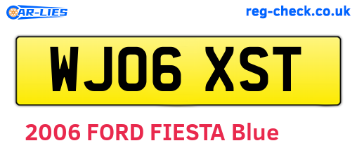WJ06XST are the vehicle registration plates.