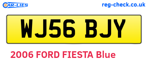 WJ56BJY are the vehicle registration plates.