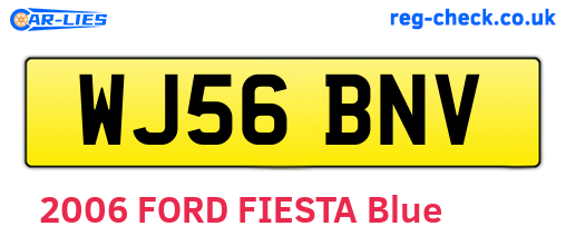 WJ56BNV are the vehicle registration plates.