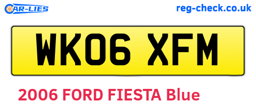 WK06XFM are the vehicle registration plates.