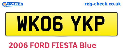 WK06YKP are the vehicle registration plates.