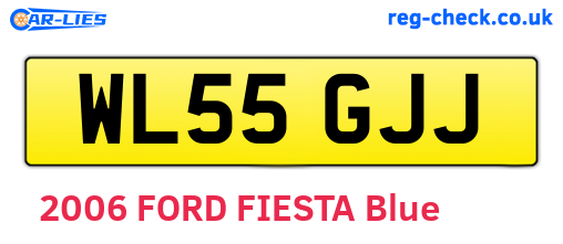 WL55GJJ are the vehicle registration plates.