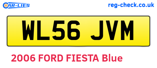 WL56JVM are the vehicle registration plates.
