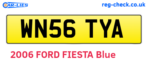 WN56TYA are the vehicle registration plates.