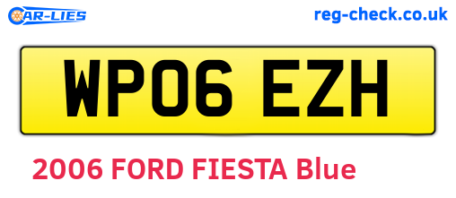 WP06EZH are the vehicle registration plates.