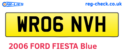 WR06NVH are the vehicle registration plates.