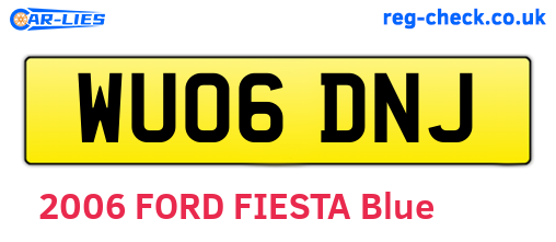 WU06DNJ are the vehicle registration plates.