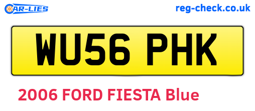 WU56PHK are the vehicle registration plates.