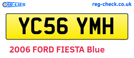 YC56YMH are the vehicle registration plates.