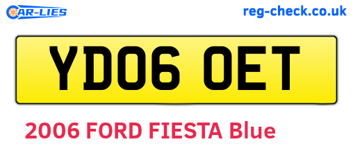 YD06OET are the vehicle registration plates.