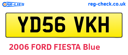 YD56VKH are the vehicle registration plates.
