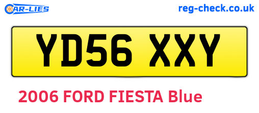 YD56XXY are the vehicle registration plates.