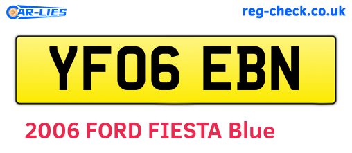 YF06EBN are the vehicle registration plates.