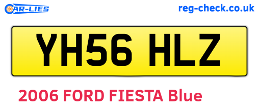 YH56HLZ are the vehicle registration plates.