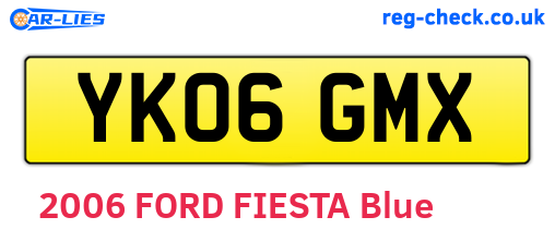 YK06GMX are the vehicle registration plates.