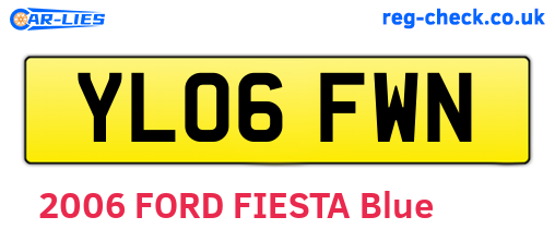 YL06FWN are the vehicle registration plates.