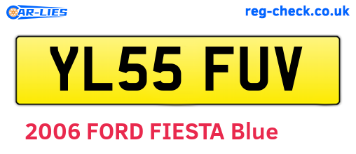 YL55FUV are the vehicle registration plates.