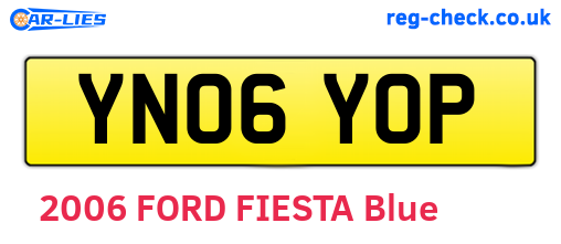 YN06YOP are the vehicle registration plates.