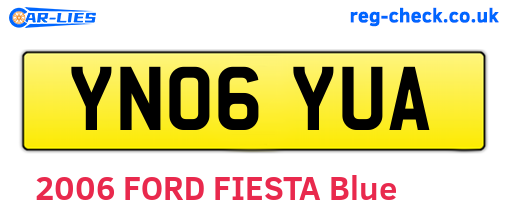 YN06YUA are the vehicle registration plates.