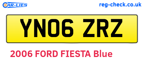 YN06ZRZ are the vehicle registration plates.