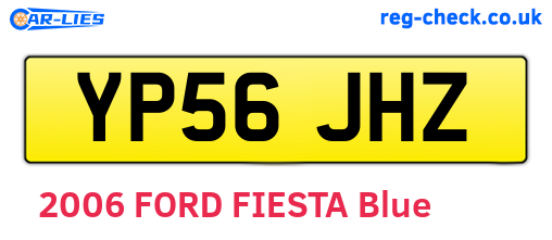 YP56JHZ are the vehicle registration plates.