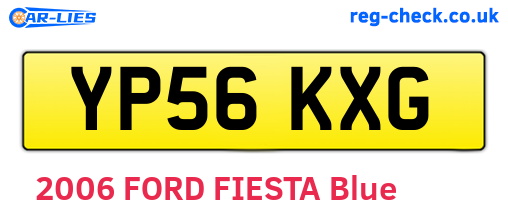 YP56KXG are the vehicle registration plates.