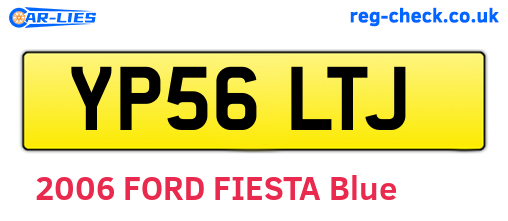 YP56LTJ are the vehicle registration plates.