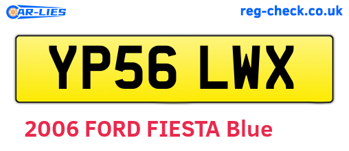 YP56LWX are the vehicle registration plates.