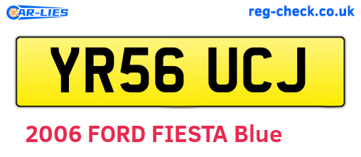 YR56UCJ are the vehicle registration plates.