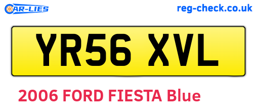 YR56XVL are the vehicle registration plates.
