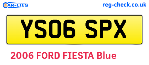 YS06SPX are the vehicle registration plates.
