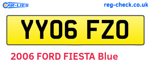 YY06FZO are the vehicle registration plates.