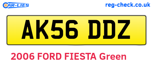 AK56DDZ are the vehicle registration plates.